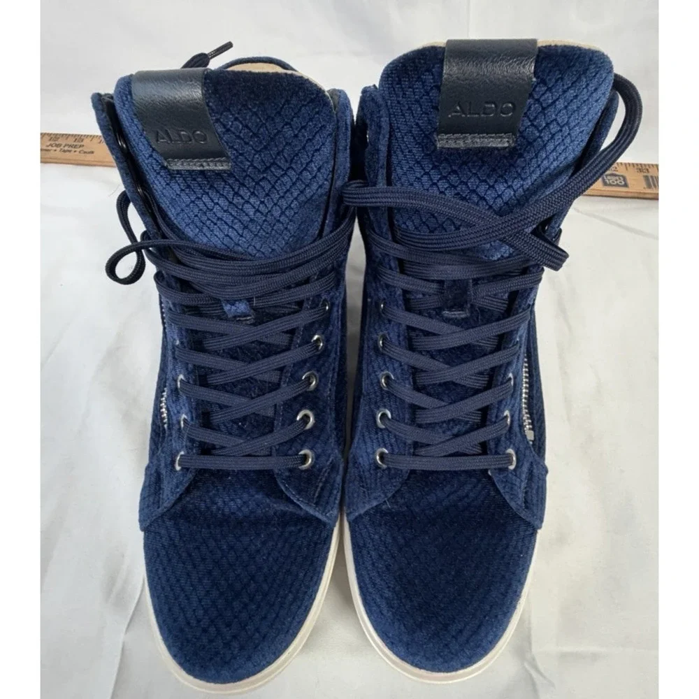 Aldo Shoes Men Blue Zip‎ & Lace Up  Size 10